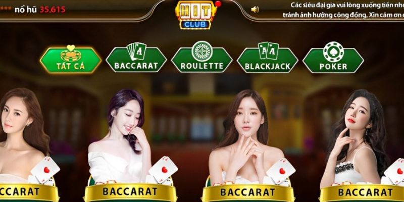 Live casino hitclub mang đến trải nghiệm chân thực với hình ảnh sắc nét